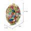 colorful round shape hard box flower crystal ladies clutch purses stone evening party clutch bag (88165A-C)