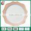 Wholesale high grade 13 inch luxury ceramic decorative gold charger plates for wedding