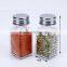square mini spice jar canister with metal hole caps