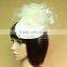 European and American small white hat clip pearl bridal hair accessories flower head performance luxury accessories