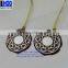 metal hang tag ,epoxy tag with gold bungee cord