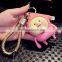 mini japan pink cartoon character keychains, custom design rubber keychain, custom design rubber mini japan pink cartoon charact