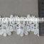 good price water solouble lace flower trim with 6cm in white polyester embroidery lace for dress