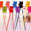 Fancy FDA silicone chopstick holders for kids funny chopsticks