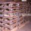 Powder coating steel panel carts with 3 uprights with 5" Coslon swivel castors
