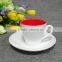Stock cheap porcelain tea cups and saucers, ceramic coffee cup, glazed cups for tea