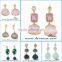 New style Simple Trendy Styles copper glass earrings for women