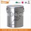 Cylinder Galvanized Metal dog food storage container