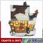 Resin Lighted Christmas Decoration House With Music