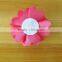 fabric satin and mesh flower clip for kids hair accessories