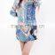 Long Sleeve Short Floral Casual Dress 2015
