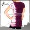 Custom printed tops womens sports polyester t-shirt