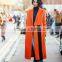 100% hand made fashion orange winter coat women
