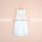 R&H 2016 sleeveless white chiffon georgette dresses valentine dress kids casual frocks