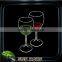 Wine glass motif for heat transfer rhinestone