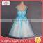 Beaded Blue Evening Dress Short Mini