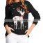 Women Girl Ugly Christmas Shining Reindeer Snowflake Pullover Sweater Jumper