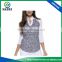 New Style Three Quarter Sleeve Leopard Printing Perfect Fit V-neck Polo T Shirts For Women