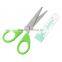 Office Plastic Custom Fruit Green Stainless Steel ABS Scissors With Abs Handle