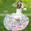 2017 Hot sale microfiber Round beach towel with reactive printing logo