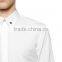 Men white business shirt with star print on the neck