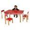 Unfinished kids furniture solid wood kindergarten tables and chairs