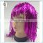 Cheap Carnival Party Unisex Short Purple Tinsel Wigs HPC-0041