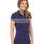 95% cotton 5% spandex ladies dot prnt pique polo shirts black design