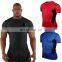 YIhao 2015 Men Sport T-Shirt Compression Base Layers Under Tops T Shirts Skins Sports Bodybuilding Fitness Running Slim Fit Tees