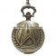 Fashion Bronze Star Trek Star Fleet Dome Bronze Quartz Pocket Watch Analog Pendant Necklace Men Women