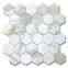 Hexagon mosaic calacatta gold bathroom marble mosaic