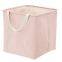 high quality canvas waterproof folding laundry basket cheap cloth storage basket large foldable storage bin with handles