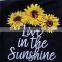 Children's two-piece sunflower-print vest denim shorts set children summer suit wholesale price