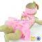 Baby Girl Pink Chiffon Party Dress +Bloomers+Bow Headband 3Pcs Sets Wholesale Gold Sequins Girls Frocks Design Dresses