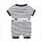 Black stripe pattern short sleeve Jumpsuit baby boy Daily Wear romper wholesale