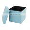 RTS Factory Wholesale Modern square PVC leather folded storage ottoman