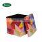Crocodile skin texture modern faux leather pvc fabric ottoman PU storage ottomans furniture