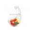 Home Kitche Bathroom Storage Basket Countertop Metal Wire Fruit Bowl Basket With Banana Hook Hanger Holder