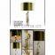 New designs decorative hot sale crystal brass led bedroom table lamp