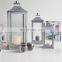 Candle Led Lantern Set Of 3 Silver Lantern Power Coating Indoor Metal Floor Square Led Moroccan Lanterns