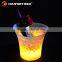Plastic Material waterproof color changing LED party bar ice bucket