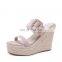 Pakistani Design Suede Buckle Women Wedges platform sandals shoes other color and material are available (LAJWG0009)