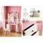 Children bedroom furniture set Princess modern designs girls Pink color solid wood bunk bed kids children bunk bed