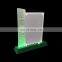 Desktop Acrylic Sign Holder With LED light for displaying menu