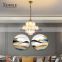 Modern Design Residential Decoration Fixtures Home Cafe Metal Luxury Glass Pendant Light