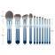 Makeup Brushes Set 11 pcs Blue wood handle Professional Makeup Brush Kit Foundation Powder Eyeshadow Brush