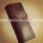 brown real cow leather pen case handmade pen holder organizer wholesale