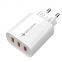 2021 New Product QC 3.0 EU/US Plug Charger 3 USB Charger for Mobile Phone USB Ports Charger