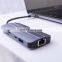 9 in 1 usb c hub multifunction type-c PD transfer +100mpbs ethernet computer usb c laptop docking station charger