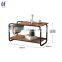 Modern Living Room Furniture Design Luxury Metal Frame Bed Wooden Side Tea End Table Set Chinese Factory